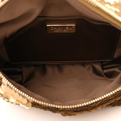 Chanel Sequin Calfskin Sparkling City Waist Bag Fanny Pack Gold 5 of 10