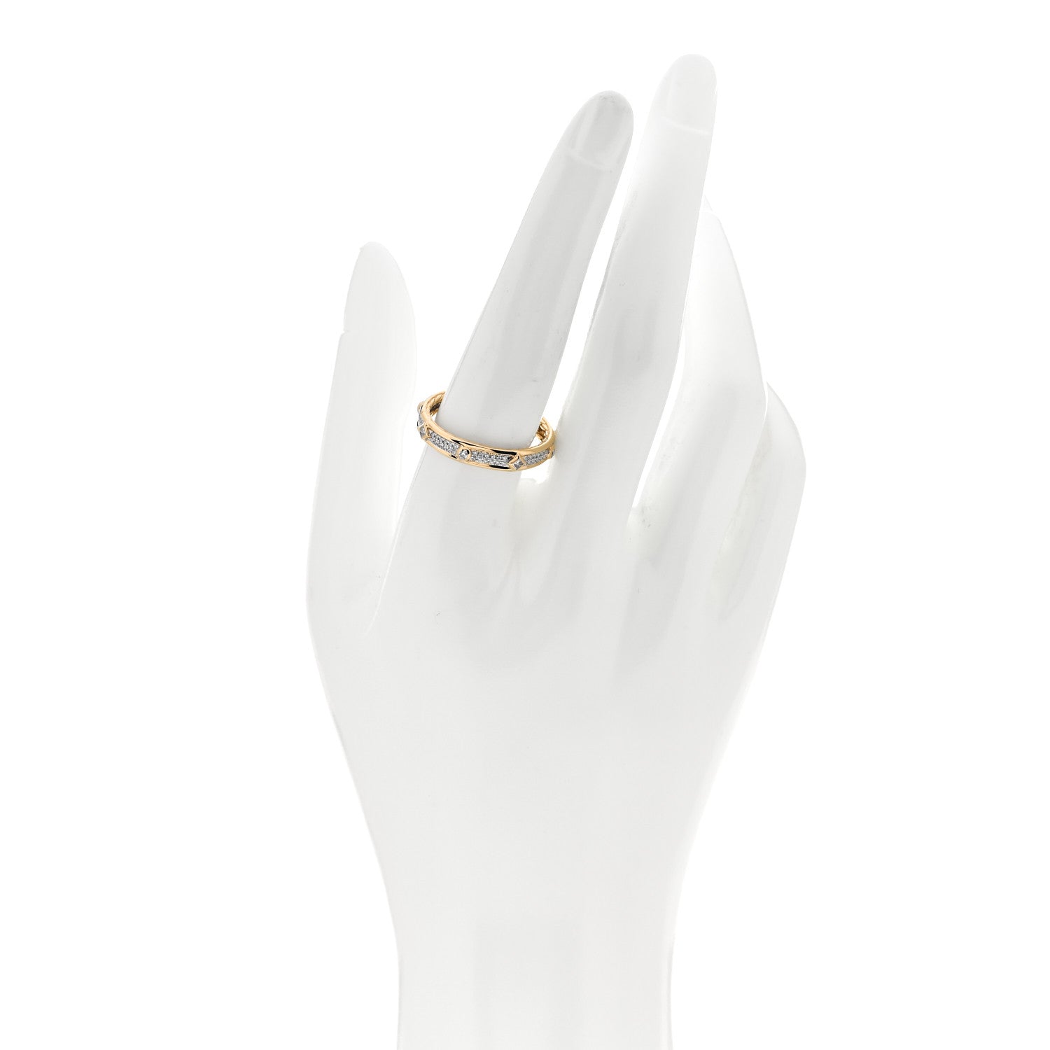 David Yurman 18K Yellow Gold Diamond Modern Renaissance Pave Ring 60 9 2 of 5