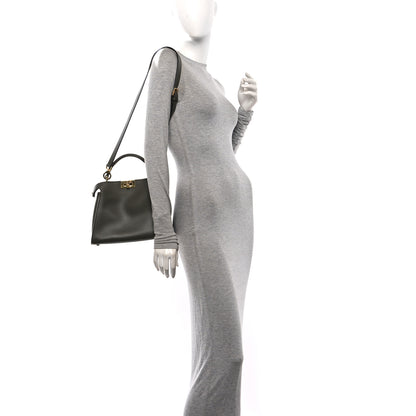 Fendi Vitello Tahiti Burro Medium Peekaboo Iconic Essentially Satchel Asparago Camelia 2 of 12