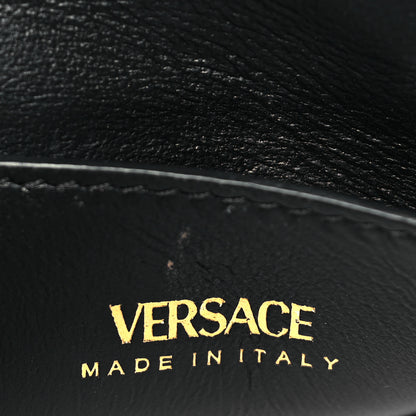Versace Suede Studded Virtus Chain Clutch Black 6 of 8