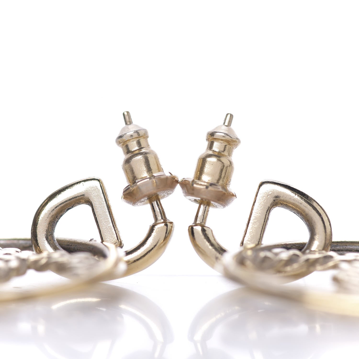 Chanel Baguette Crystal High Society CC Drop Earrings Gold 3 of 4