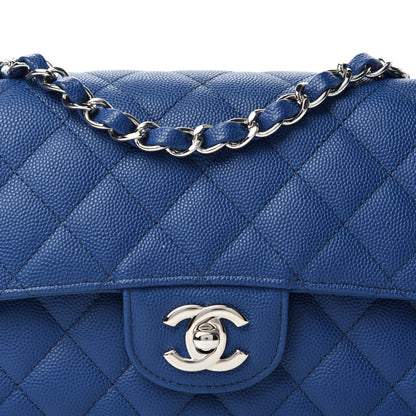 Chanel Caviar Quilted Mini Rectangular Flap Blue 11 of 12