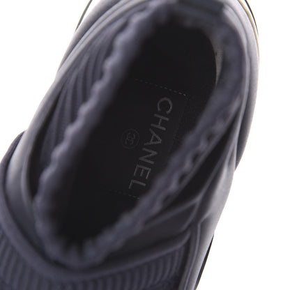 Chanel Stretch Fabric CC Sneakers 37 Blue 5 of 7