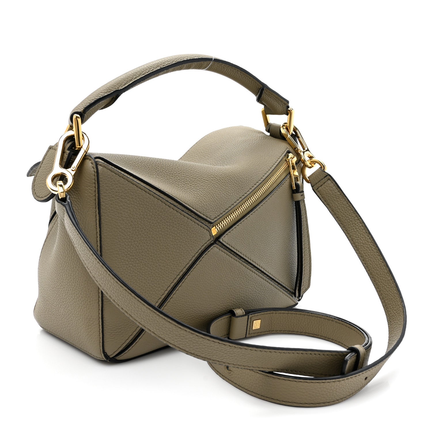 Loewe Calfskin Small Puzzle Bag Artichoke Green 3 of 12