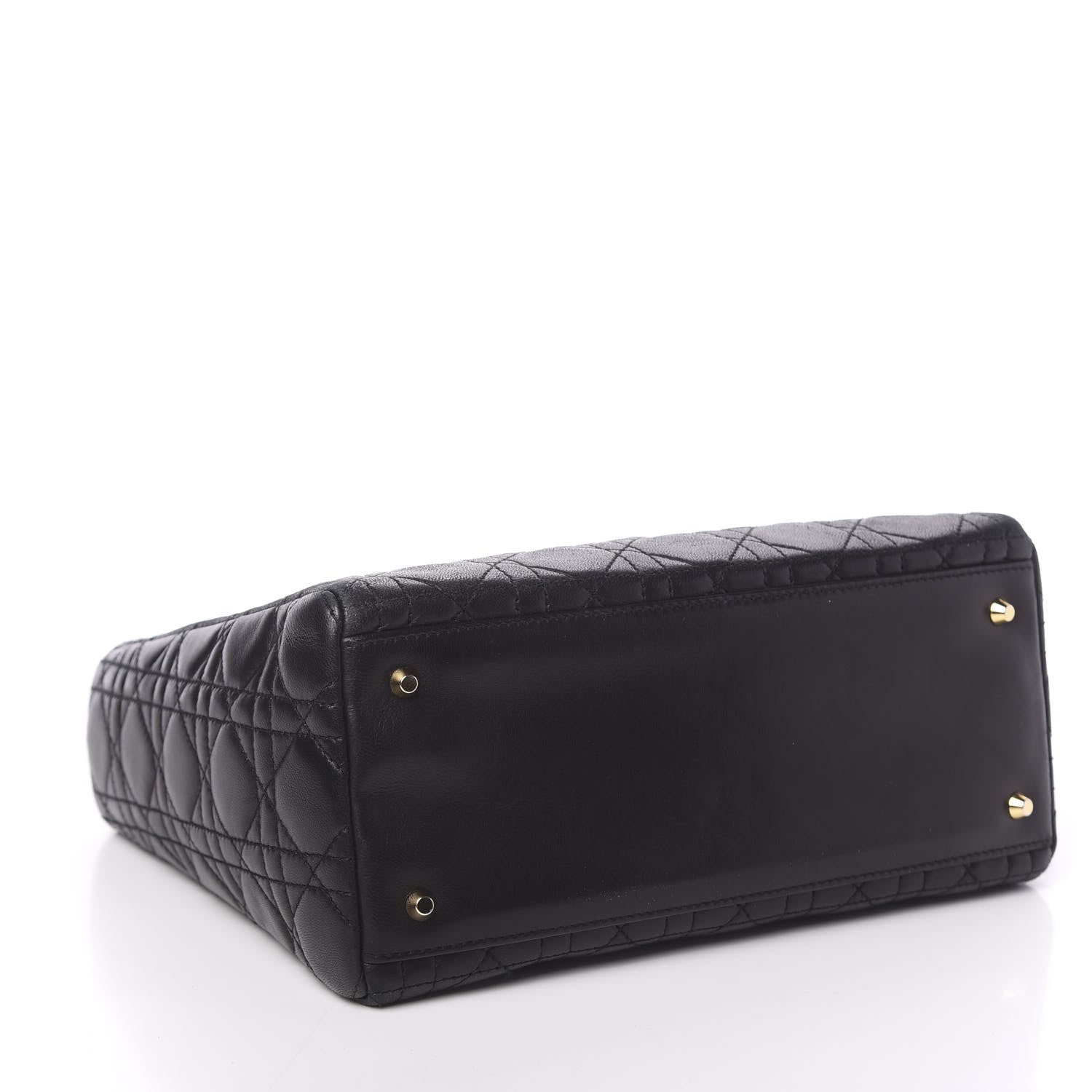 Christian Dior Lambskin Cannage Medium Lady Dior Black 3 of 9