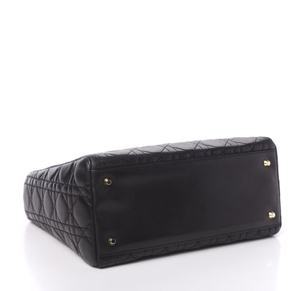 Christian Dior Lambskin Cannage Medium Lady Dior Black 3 of 9