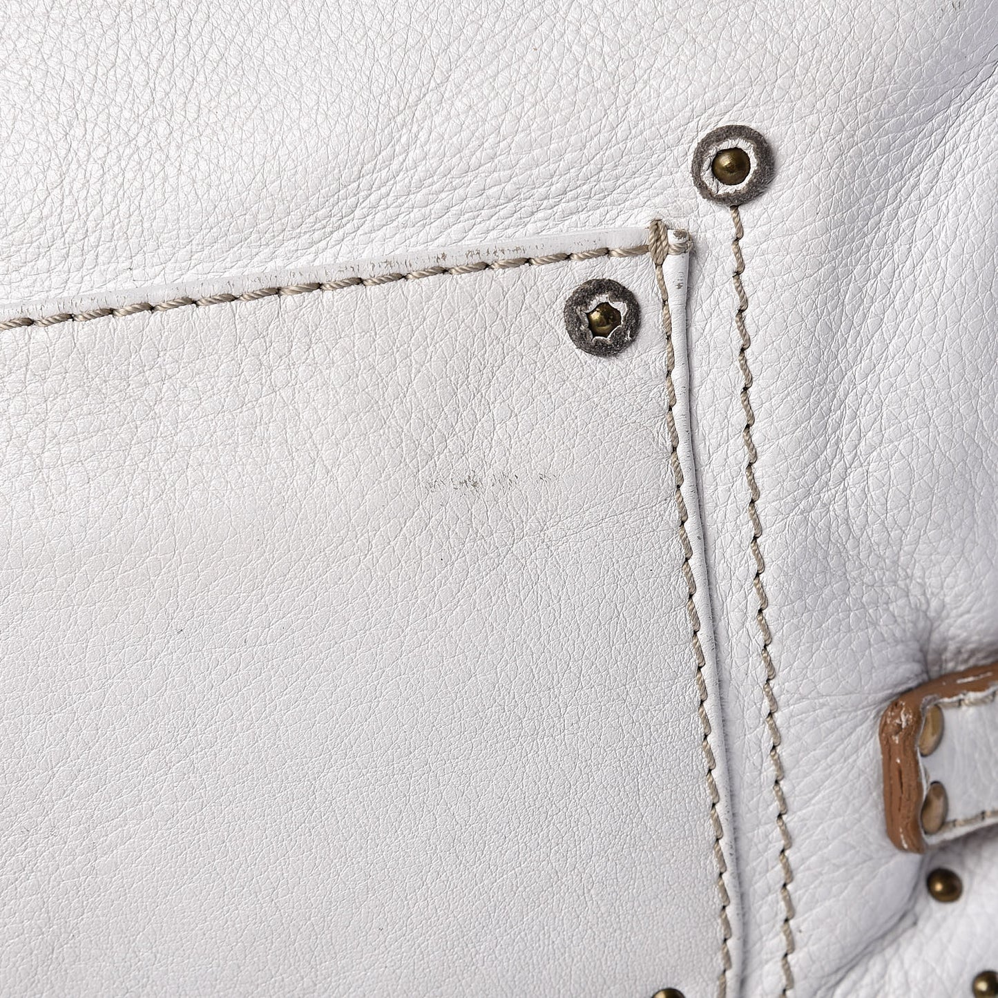 Calfskin Paddington Hobo White