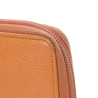 Chanel Caviar Large CC Timeless Zip Around Organizer Wallet Orange 13 of 16
