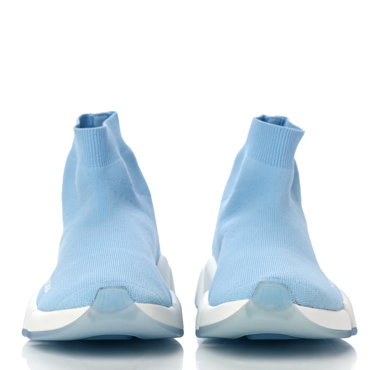 Technical 3D Recycled Knit Bi-Color Womens Speed 2.0 Transparent Sole Sneakers 39 Blue White Transparent Blue