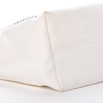 Versace Canvas Logo Tote Black White 8 of 10
