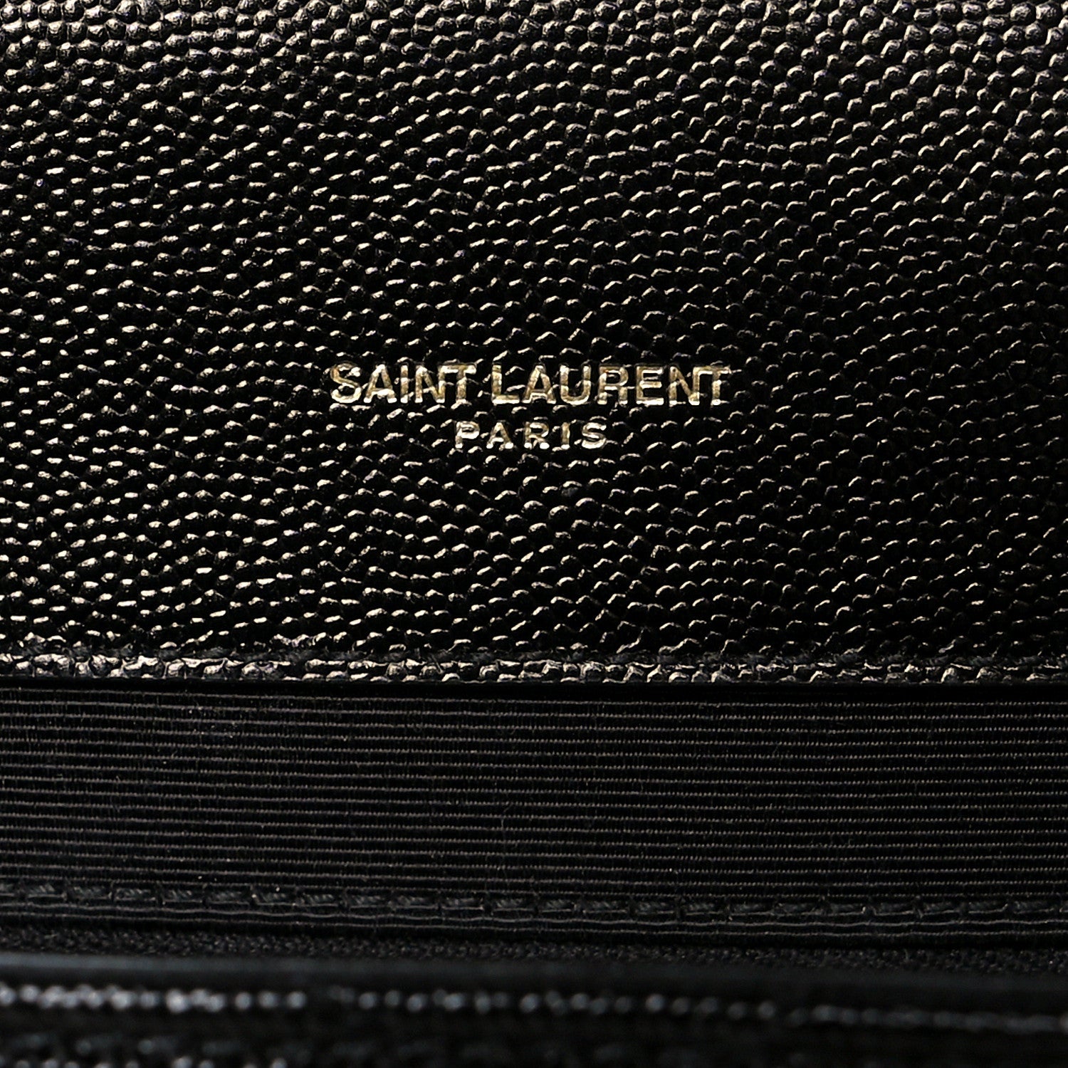 Saint Laurent Grain De Poudre Matelasse Chevron Large Monogram Satchel Black 6 of 9