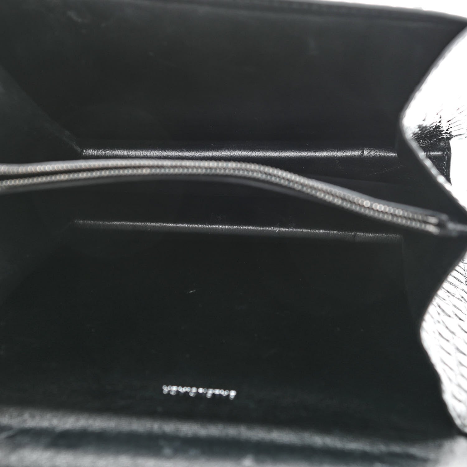 Balenciaga Shiny Calfskin Monochrome Crocodile Embossed S Sharp Chain Shoulder Bag Black 5 of 14