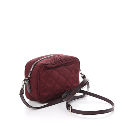 Prada Nylon Tessuto Impuntu Quilted Crossbody Bag Granato 2 of 9