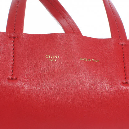 Celine Lambskin Cabas Vertical Tote Red 6 of 9