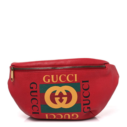 Gucci Grained Calfskin Logo Belt Bag Hibiscus Red Hibiscus Red 1 of 11