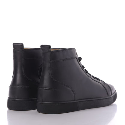 Christian Louboutin Calfskin Mens Louis High Top Sneakers 46 Black 4 of 9