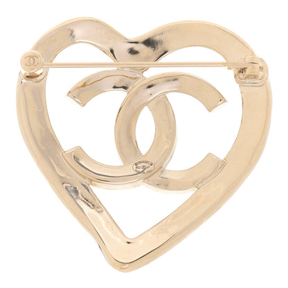 Chanel Metal CC Heart Coco In Love Brooch Gold 3 of 5