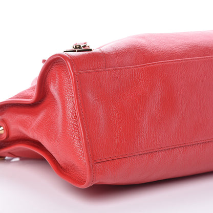 Balenciaga Chevre Gold Metallic Edge Hardware City Rouge Grenade 8 of 9