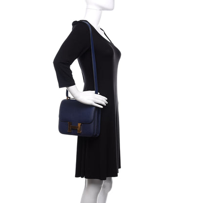 Hermes Epsom Constance 24 Bleu Saphir 2 of 12