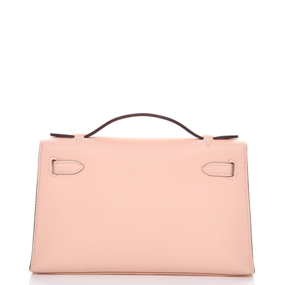 Hermes Swift Kelly Pochette Clutch Rose Eglantine 5 of 23