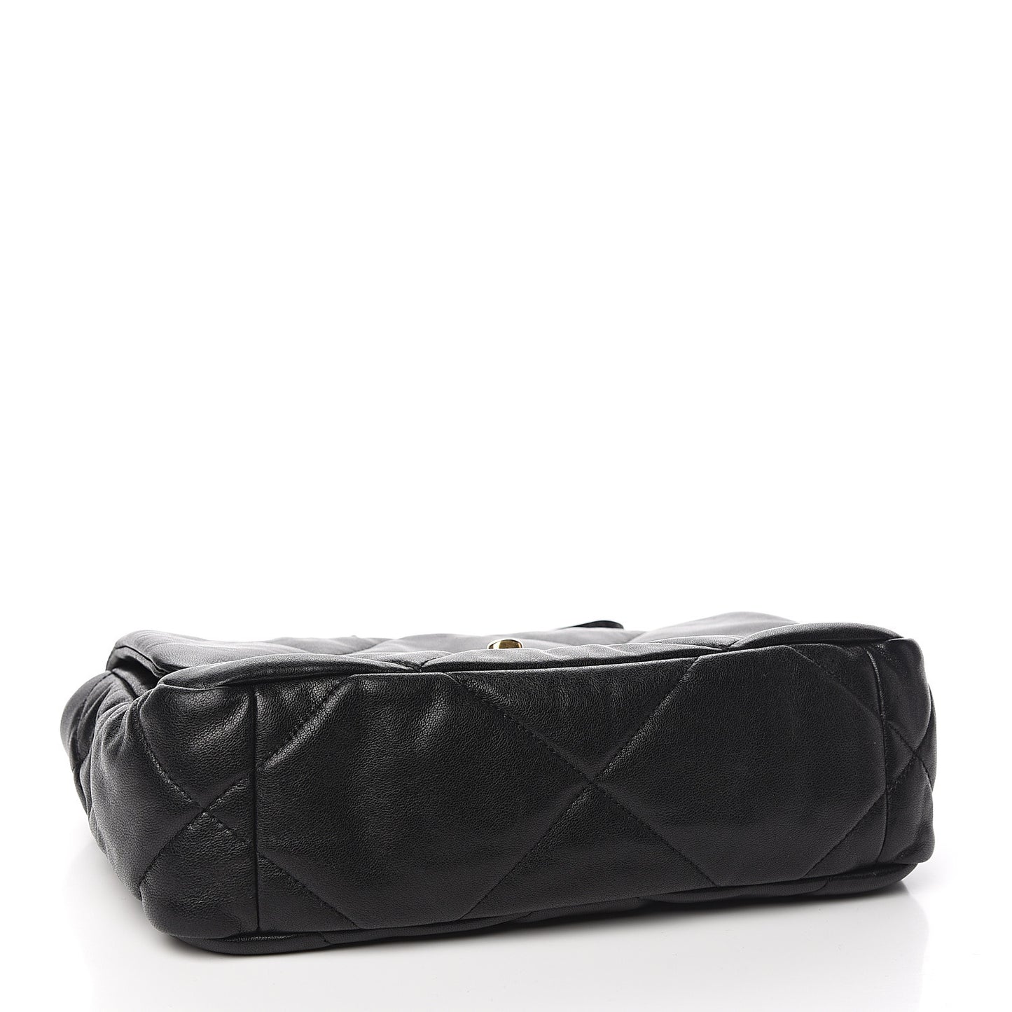 Goatskin Quilted Medium 19 Flap Black