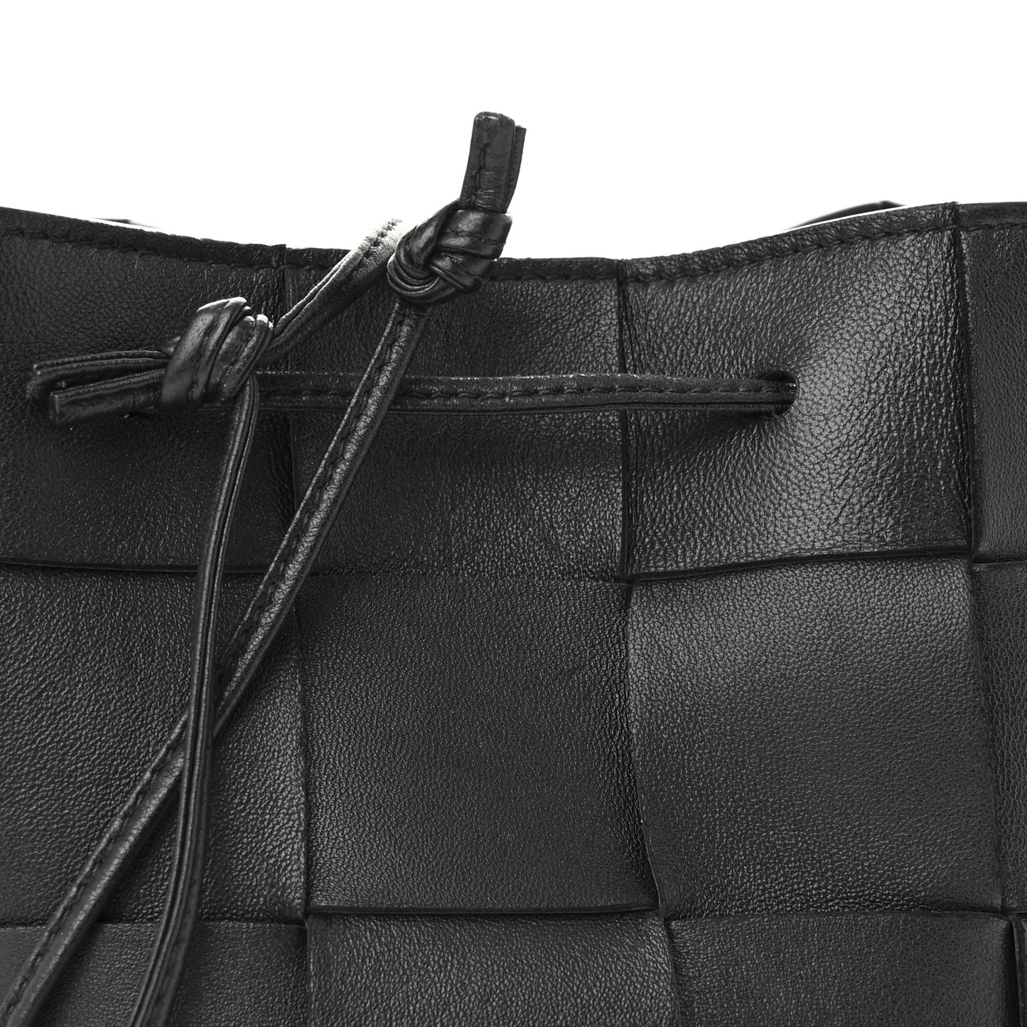 Nappa Maxi Intrecciato Small Cassette Bucket Bag Black