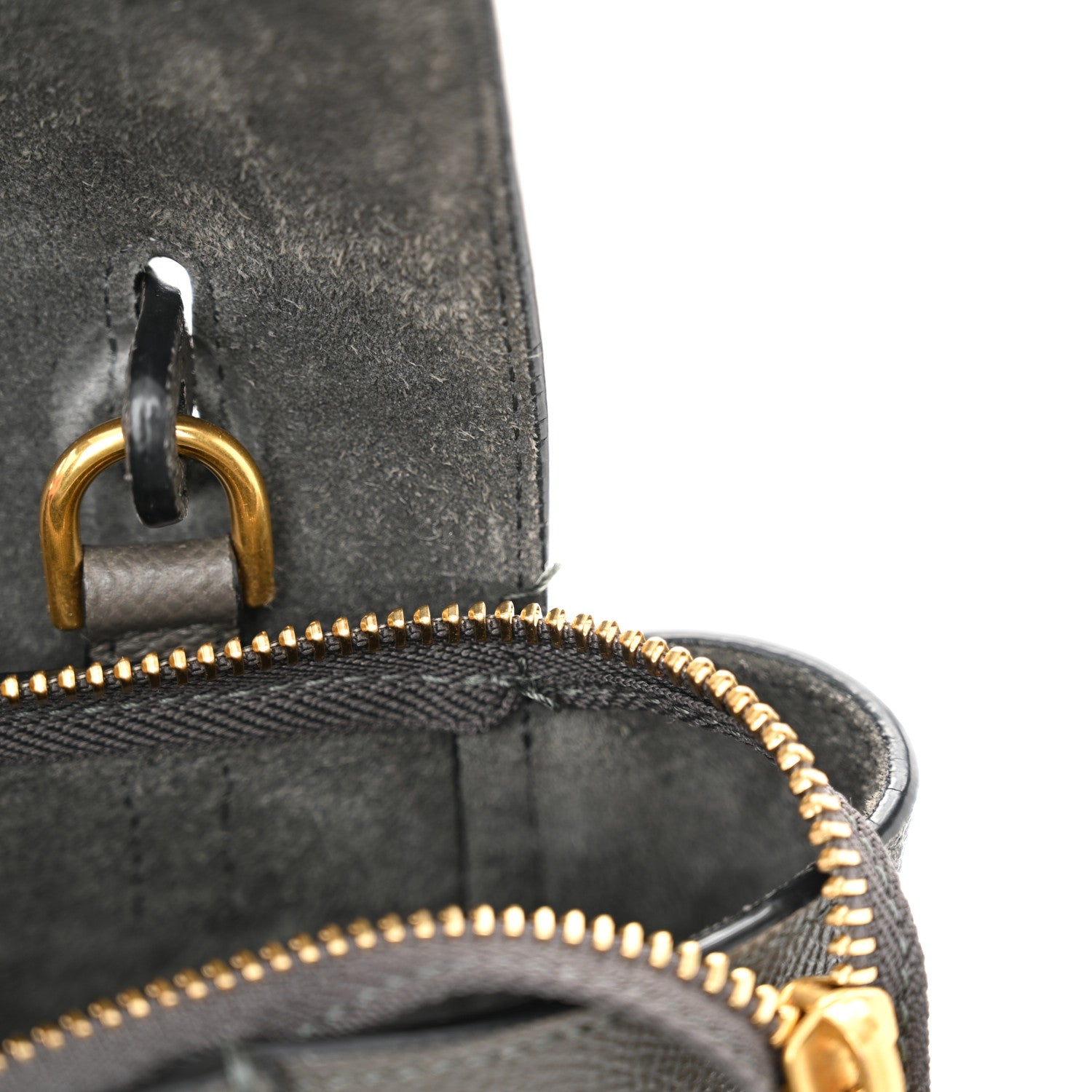 Celine Grained Calfskin Nano Belt Bag Grey 12 of 14