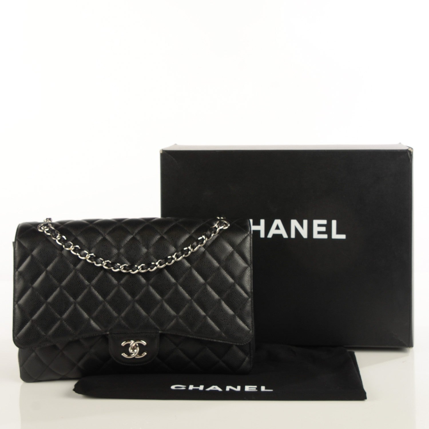 Chanel Caviar Quilted Maxi Single Flap Black 5 of 9