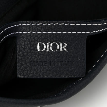 Christian Dior X KAWS Grained Calfskin Saddle Pouch Blue Multicolor 6 of 10
