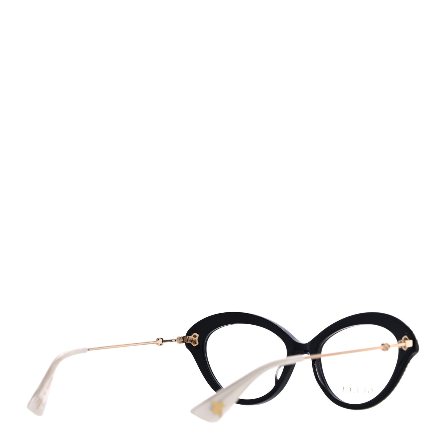 Crystal Cat Eye Glasses GG0215O Black