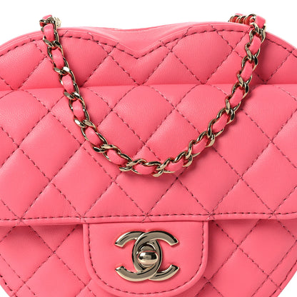 Chanel Lambskin Quilted CC In Love Heart Bag Pink 8 of 11