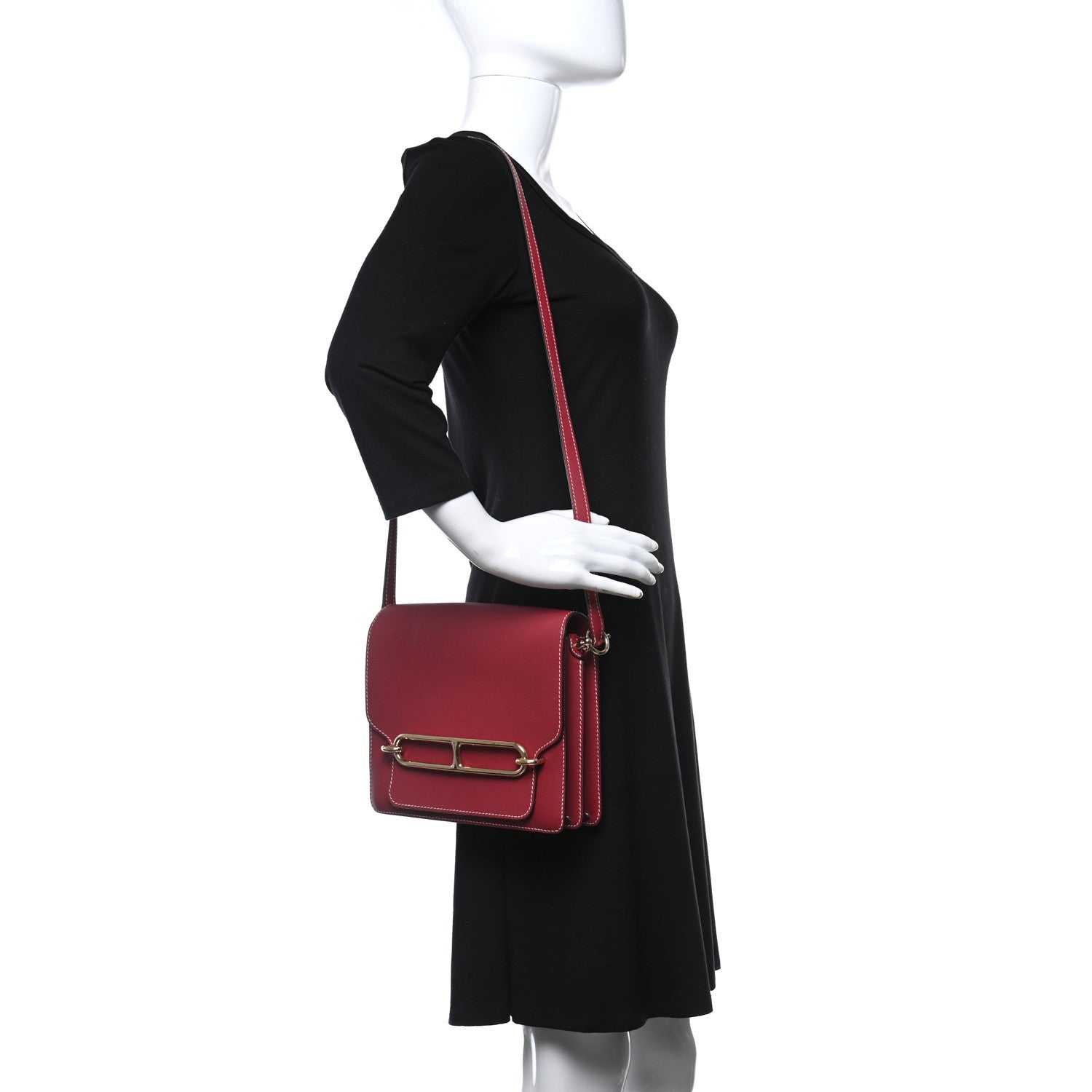 Hermes Evercolor Sac Roulis 23 Rouge Grenat 2 of 10