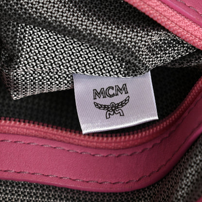 MCM Visetos Medium Side Studs Stark Backpack Pink 6 of 14