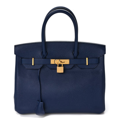 Hermes Epsom Birkin 30 Bleu Saphir 1 of 8