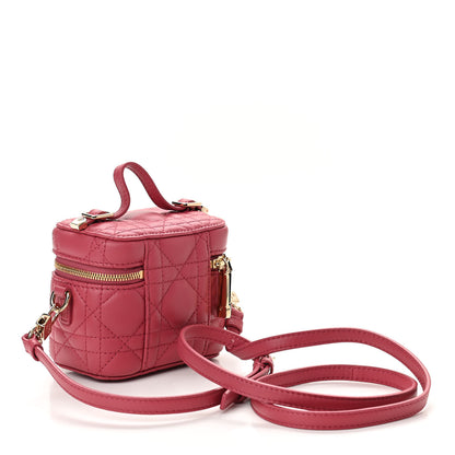 Christian Dior Lambskin Cannage Micro Vanity Case Strawberry Pink 4 of 11