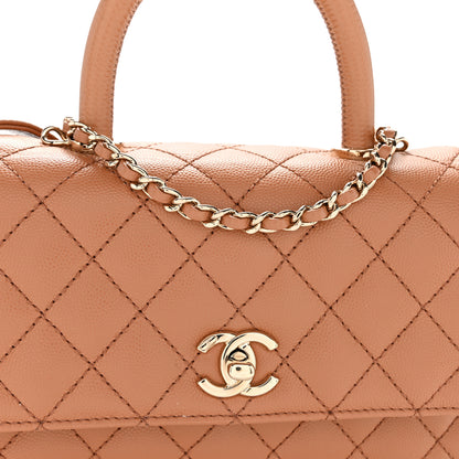 Chanel Caviar Quilted Mini Coco Handle Flap Brown 8 of 12