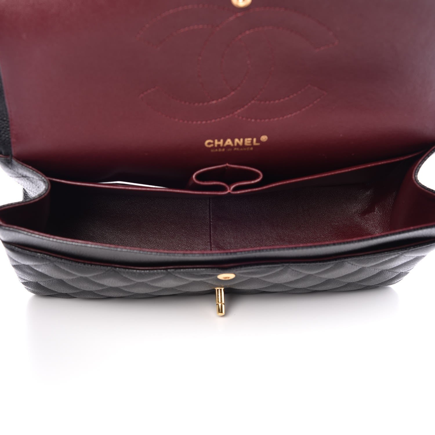 Chanel Caviar Quilted Jumbo Double Flap Black 7 of 8