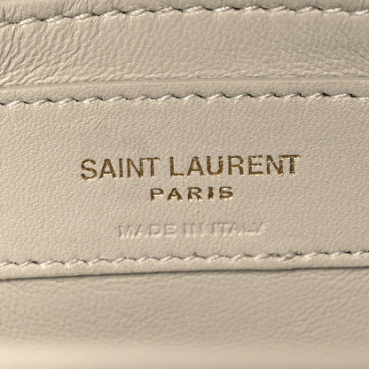 Saint Laurent Smooth Calfskin Le Maillon Satchel Crema Soft 6 of 14