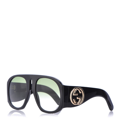 Gucci Oversized Aviator Sunglasses GG0152S Black 1 of 8