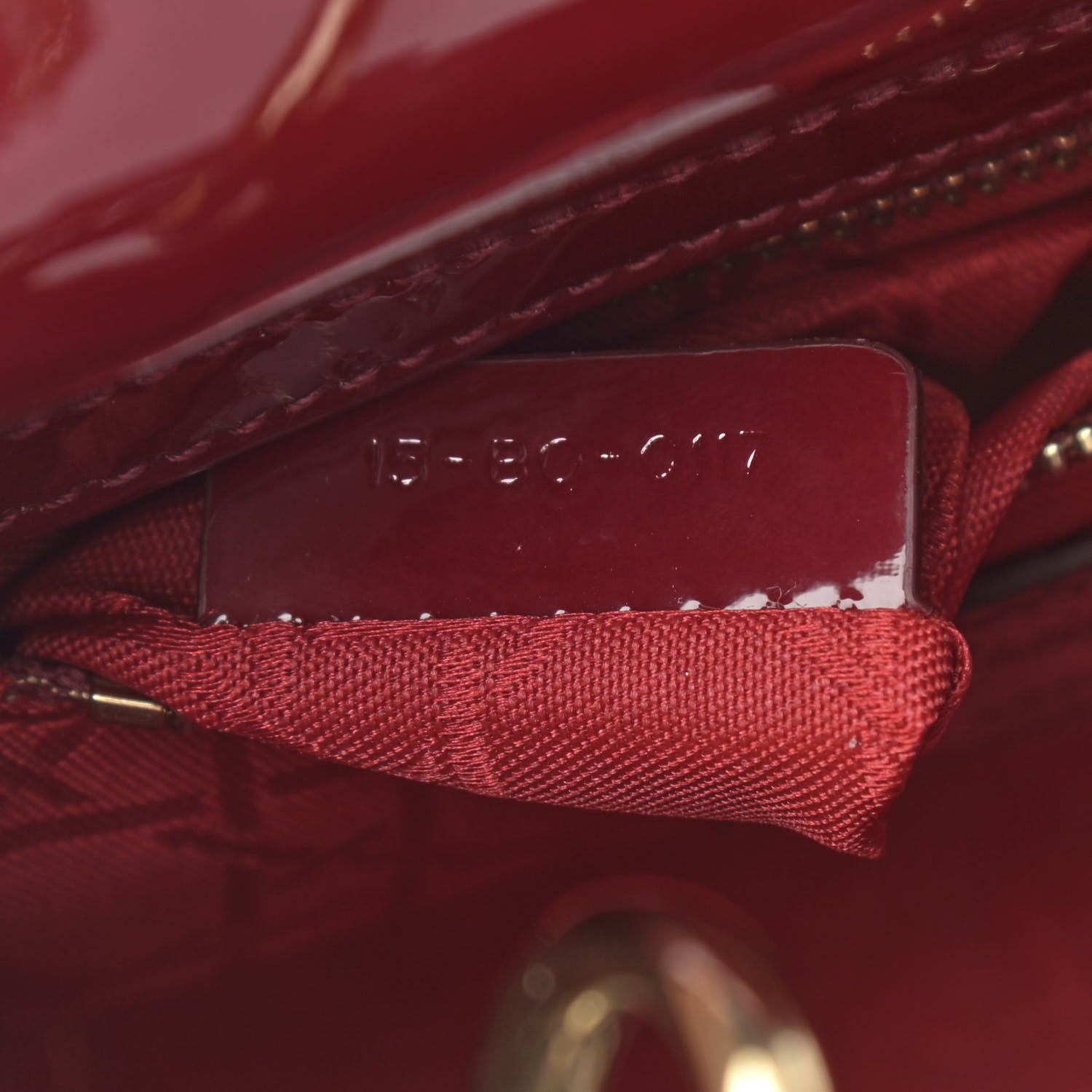 Christian Dior Patent Cannage Mini Lady Dior Red 7 of 12