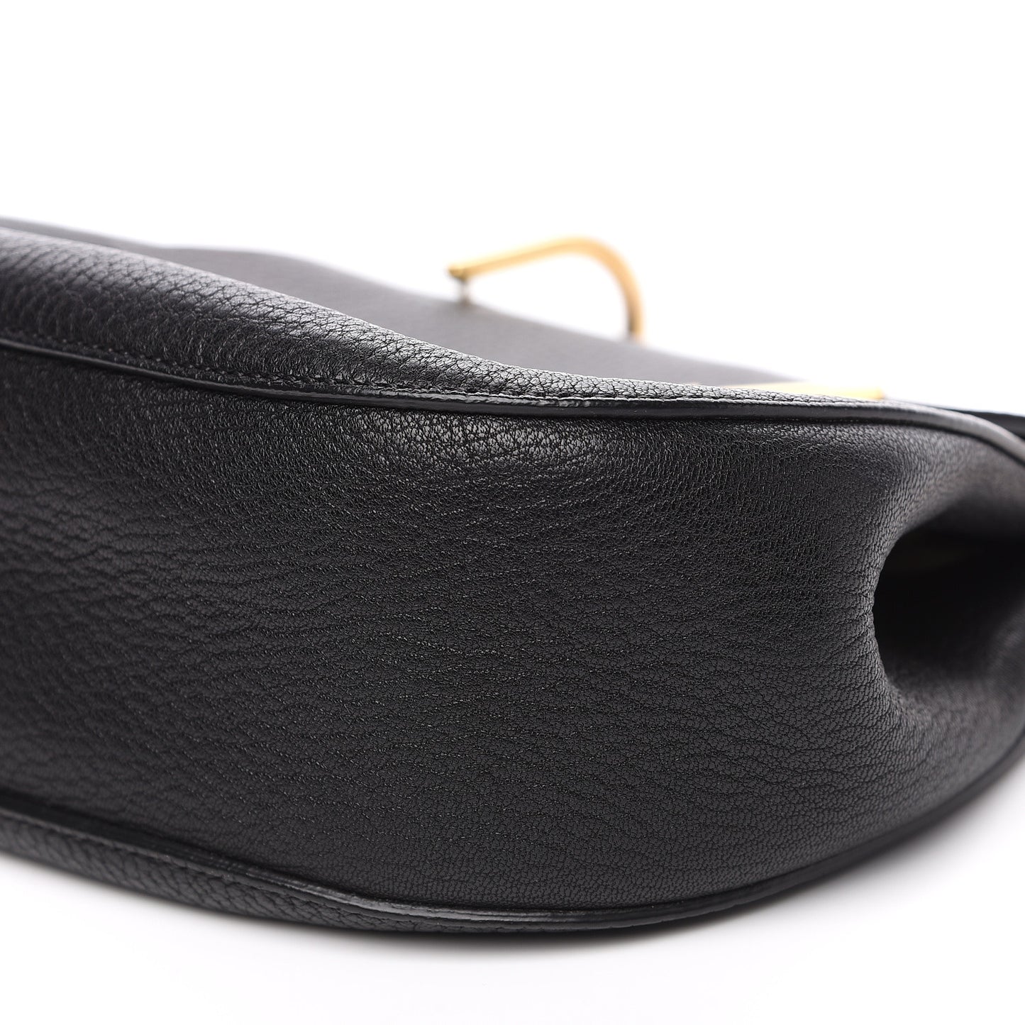 Grained Lambskin Mini Drew Shoulder Bag Black