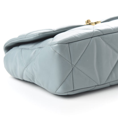 Chanel Goatskin Quilted Large 19 Flap Blue 6 of 11
