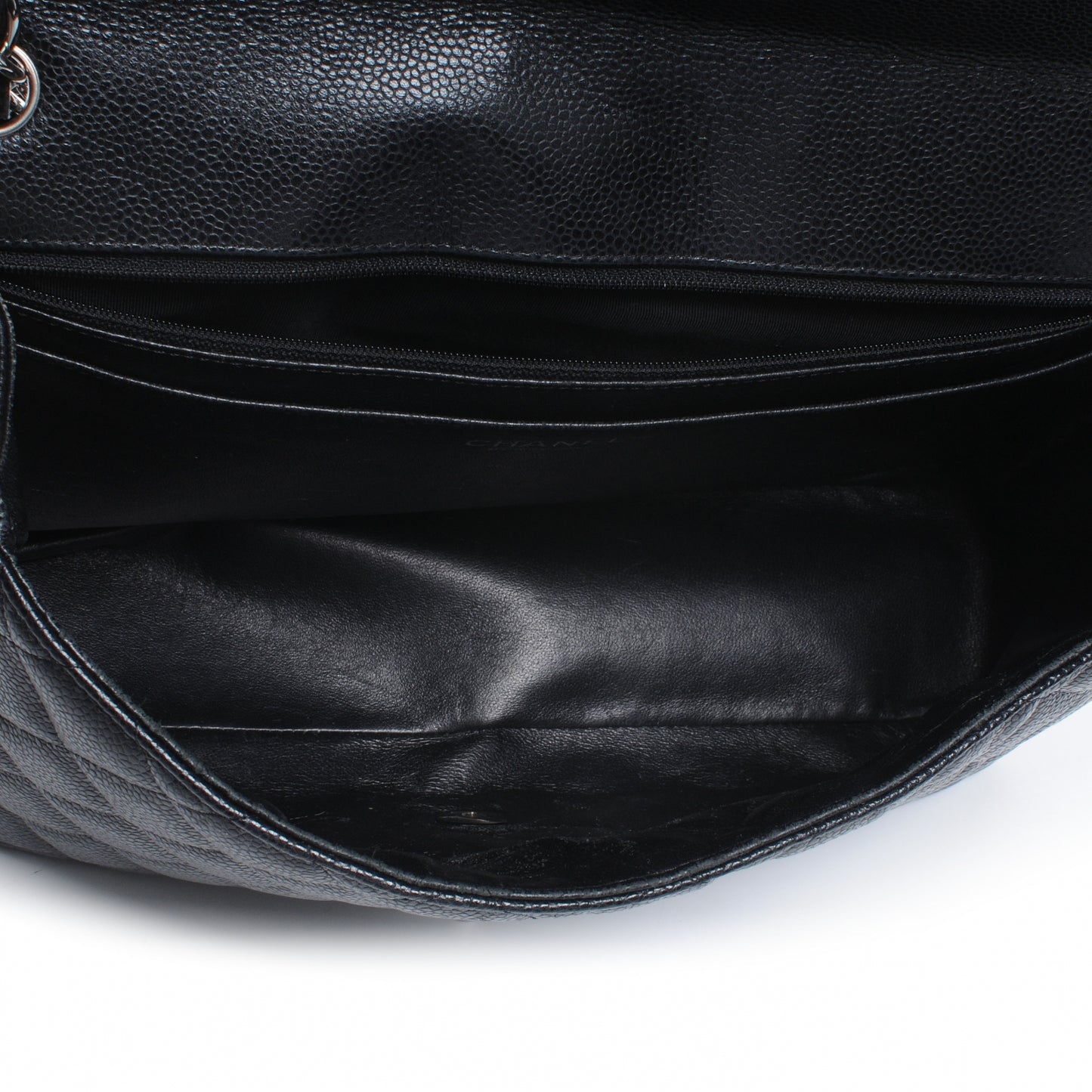 Caviar Maxi Single Flap Black