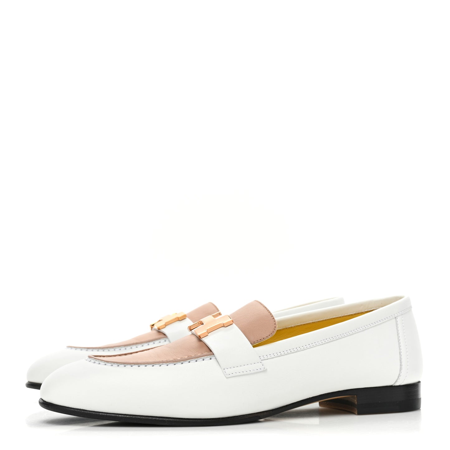 Calfskin Womens Paris Loafers 37.5 White Bois De Santal