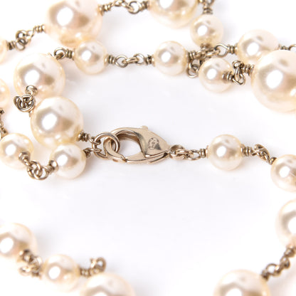 Chanel Pearl CC Long Necklace Gold 4 of 5