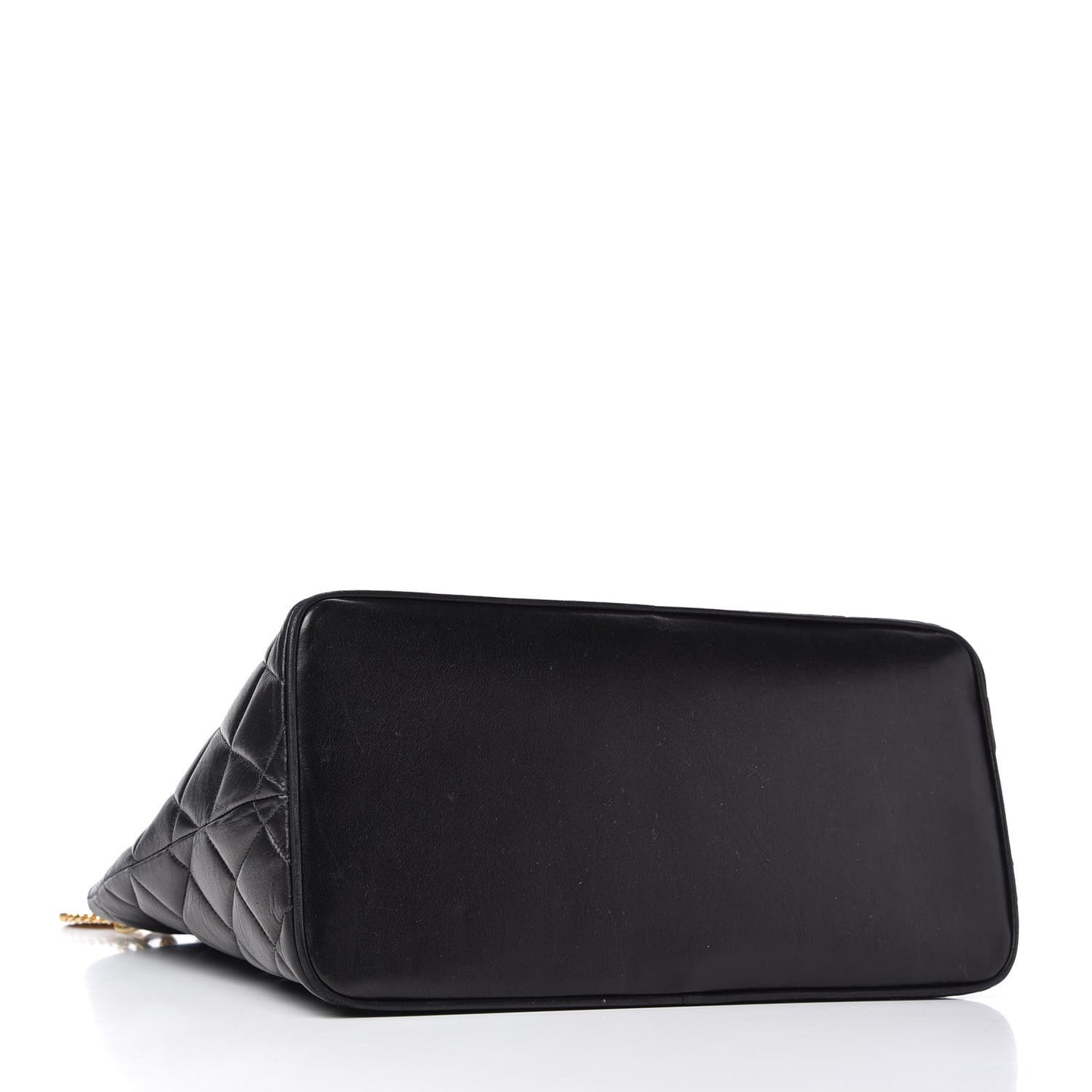 Lambskin Quilted Medallion Tote Black