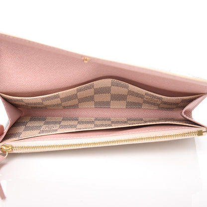 Louis Vuitton Damier Azur Emilie Wallet Rose Ballerine 5 of 8