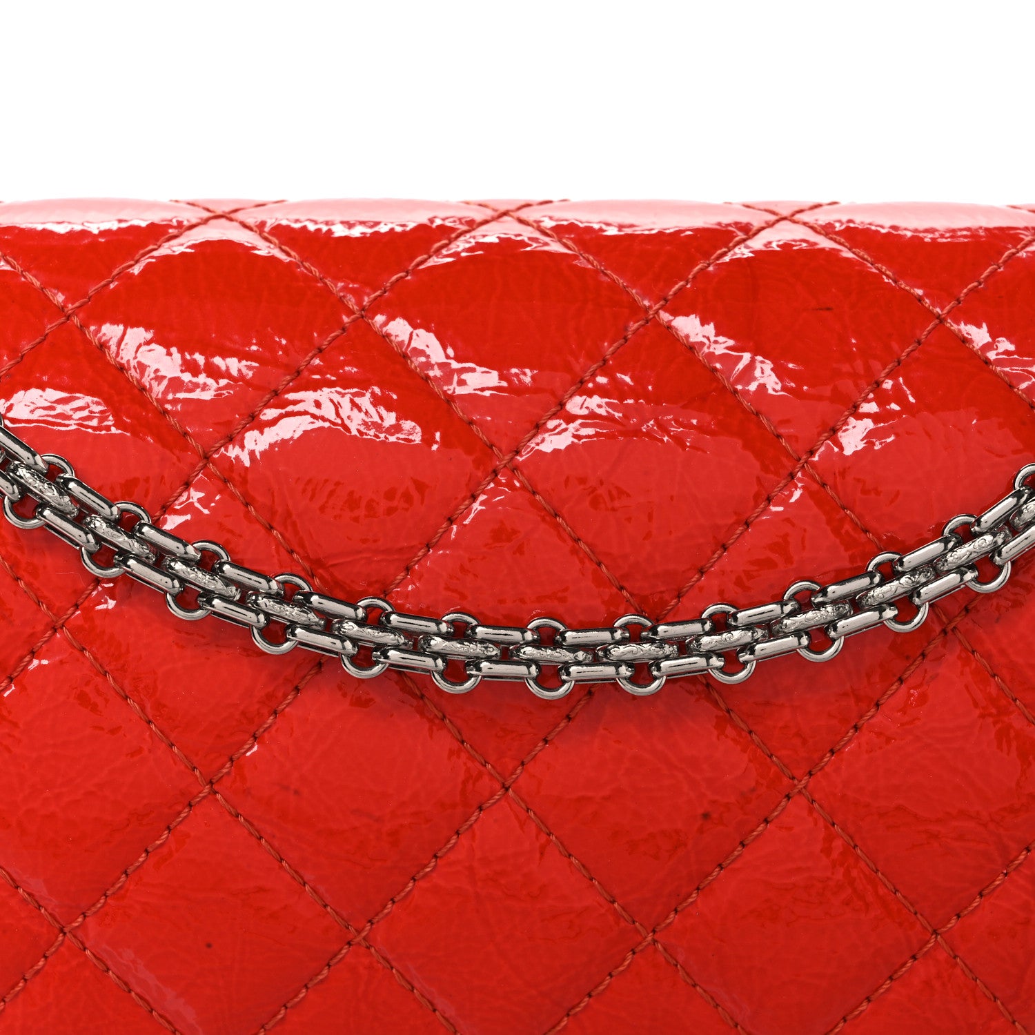 Chanel Aged Glazed Calfskin Quilted 2.55 Reissue 226 Flap Red 8 of 10