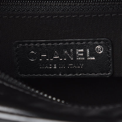 Chanel Aged Calfskin Chevron Quilted Small Gabrielle Hobo So Black 6 of 10