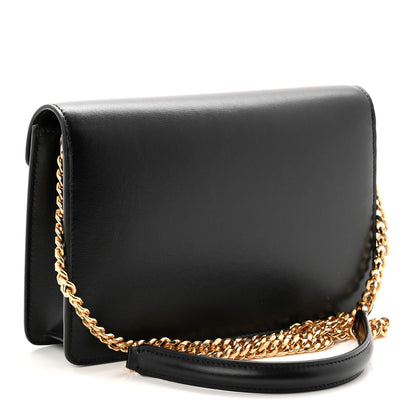 Celine Shiny Calfskin Triomphe Margo Wallet on Chain Black 3 of 11
